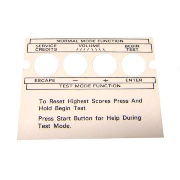 Williams/Bally Service Button Decal